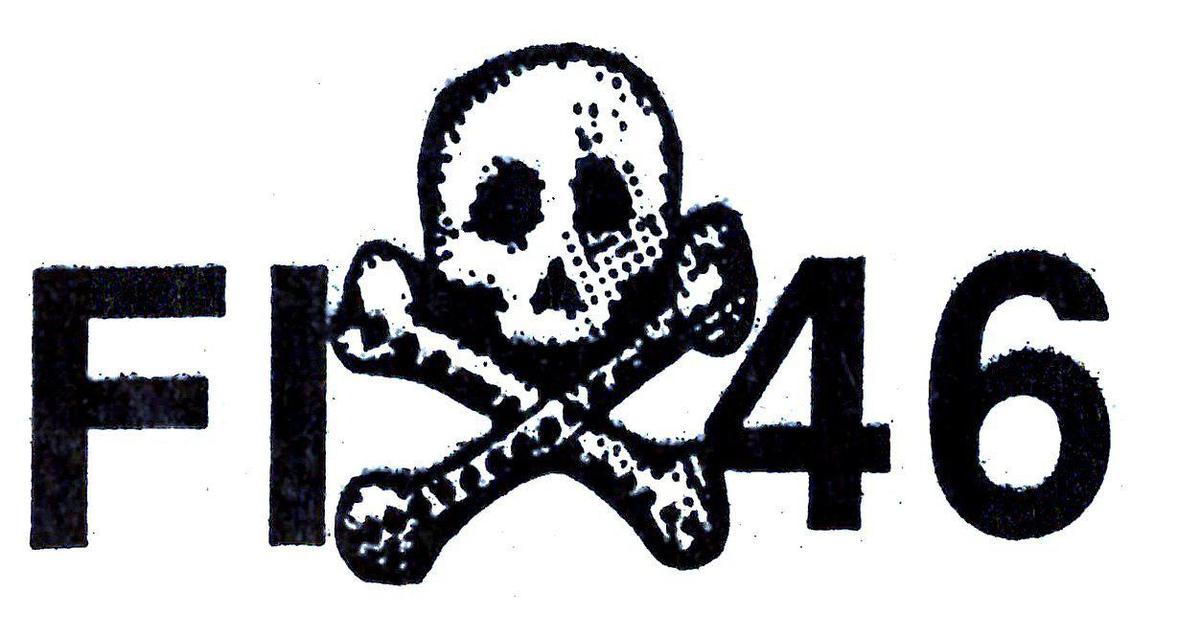 Fix 46 logo included a skull and crossbones, from story published Nov. 26, 1987