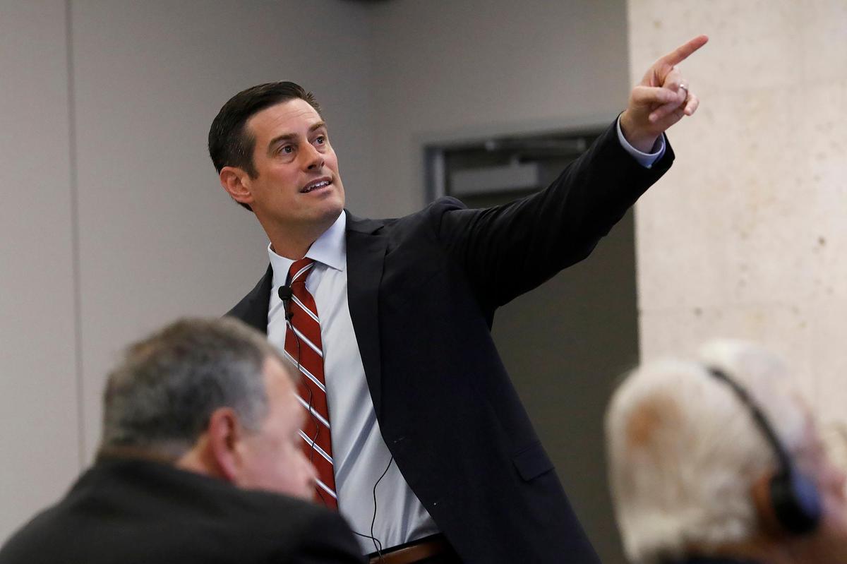 San Luis Obispo County Deputy District Attorney Chris Peuvrelle presents his closing arguments in Ruben Flores’ trial, Wednesday, Oct. 5, 2022.
