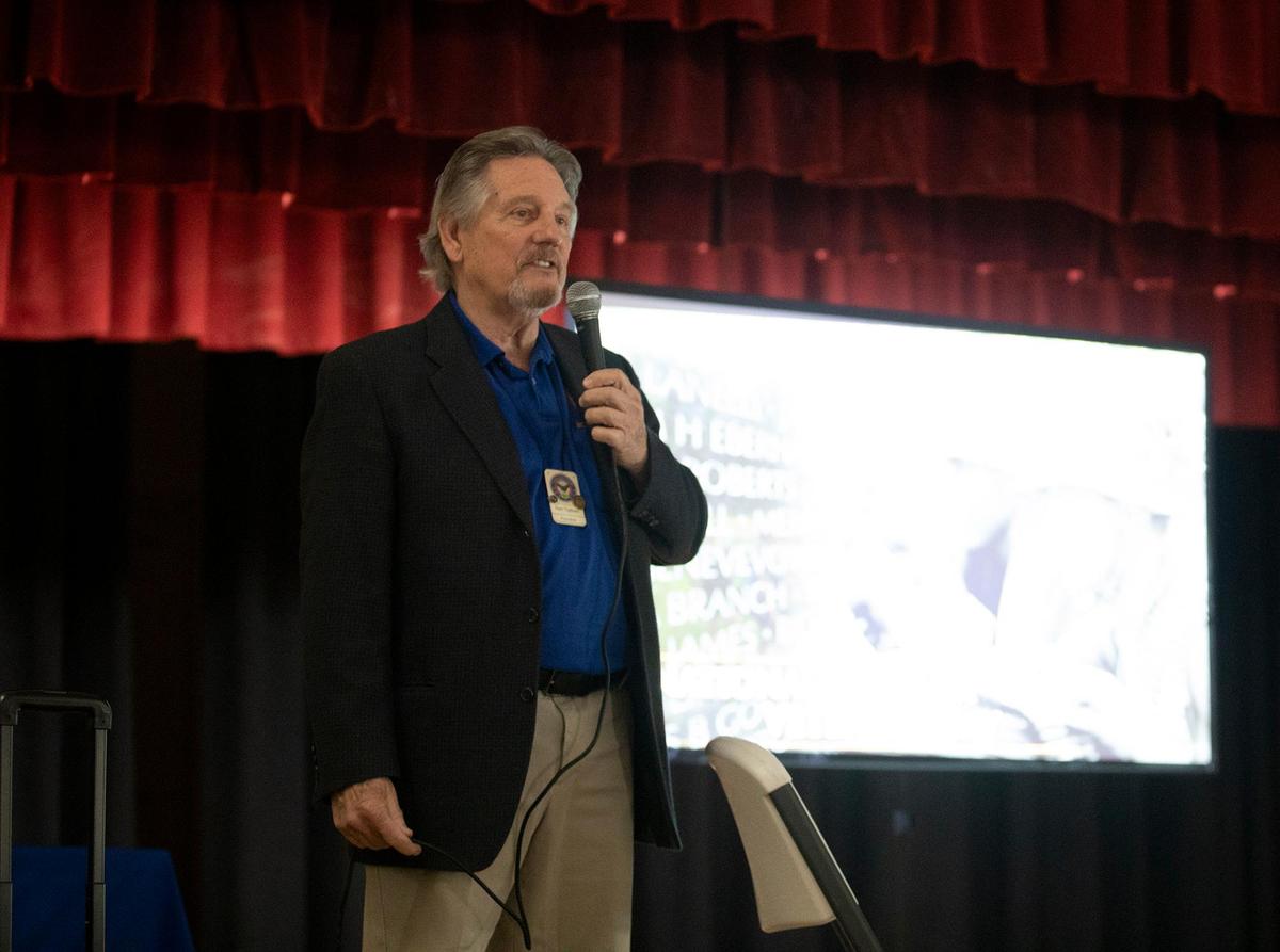 The Central Coast Veterans Memorial Museum invited Vietnam veterans who served in the Vietnam War to the San Luis Obispo Veterans Hall for coffee and conversation in honor of National Vietnam Veterans Day, March 29, 2024. Veterans Memorial Museum director Bart Topham speaks about the Vietnam War homecomings.