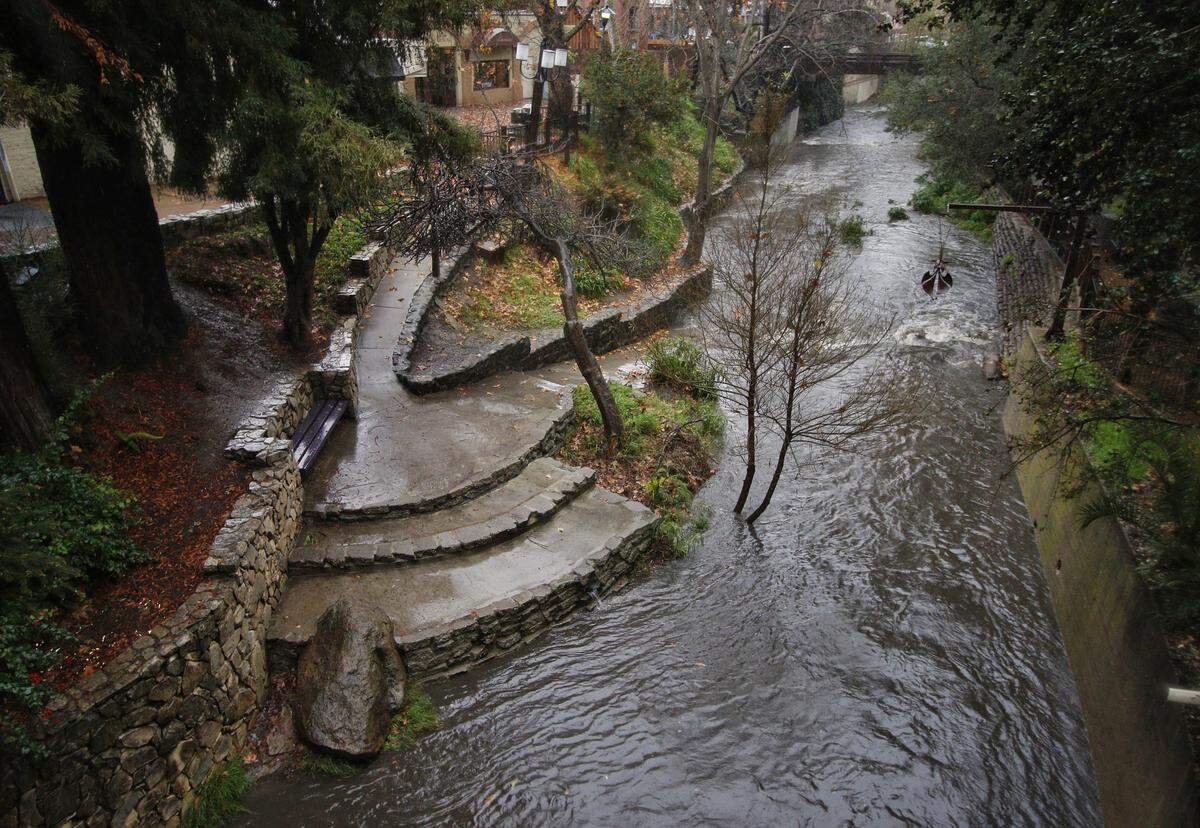 A group of San Luis Obispo residents surveyed ranked creek cleanliness high in a poll conducted to gauge interest in a sales tax. This photo shows San Luis Obispo Creek downtown.