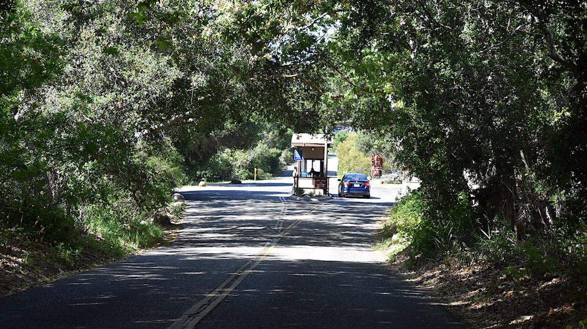 The kiosk and the front entrance to El Capitan State Beach.