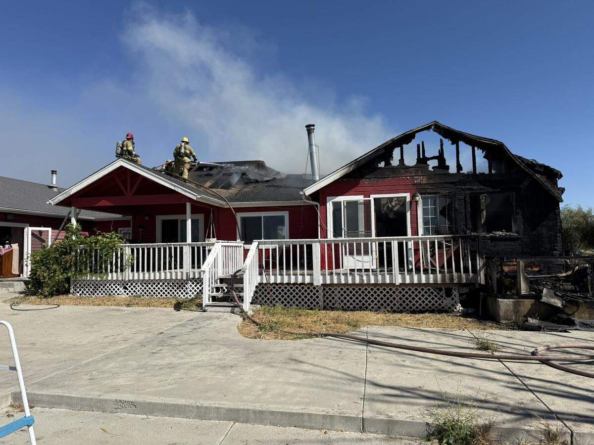 A residential fire damaged a home in Paso Robles on June 13, 2025.