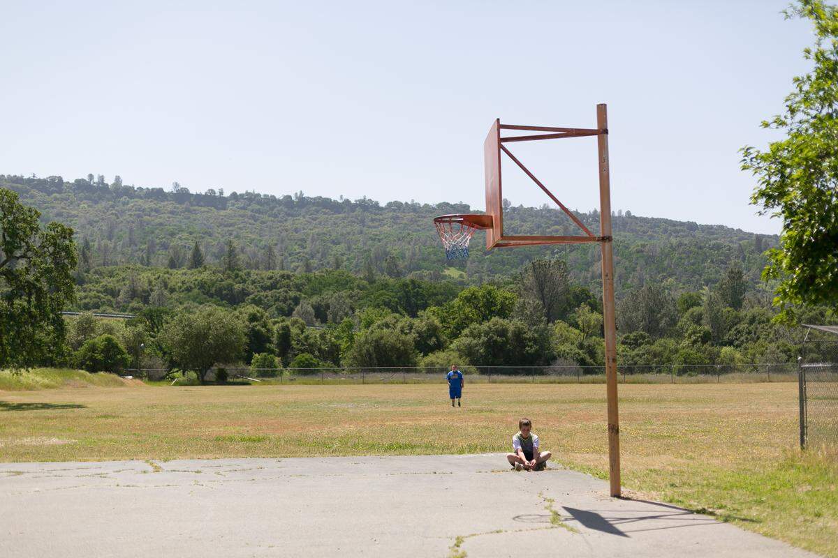 The playground at Concow Elementary in the Golden Feather Union Elementary School District, which has a chronic absenteeism rate of 50 percent.