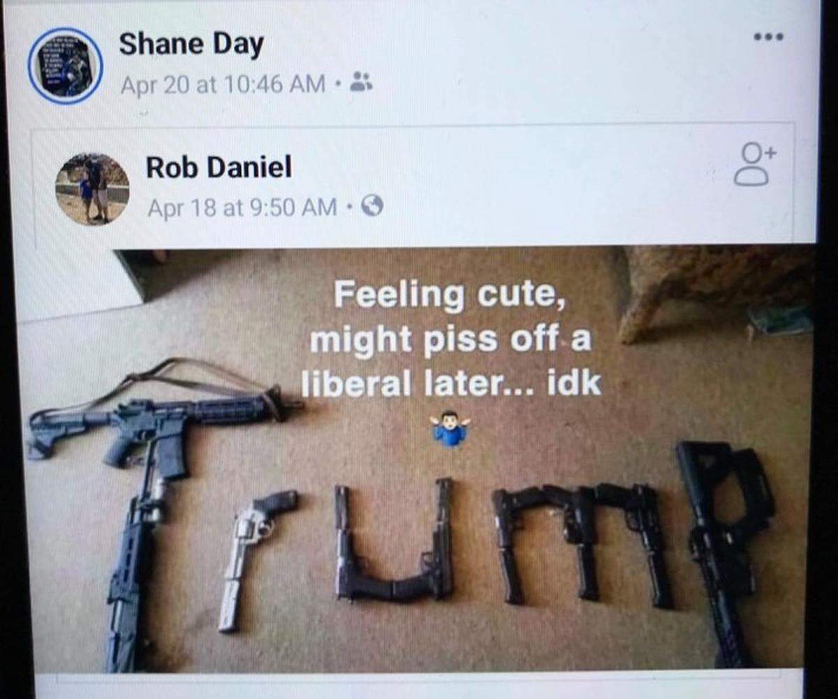 A screenshot of a Facebook post by Arroyo Grande police Sgt. Shane Day in April.