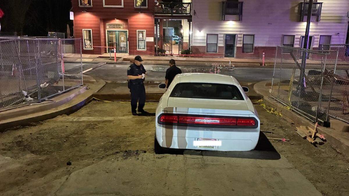 A suspected drunk driver was arrested after getting his car stuck in a construction zone in San Luis Obispo on Dec. 17, 2025.