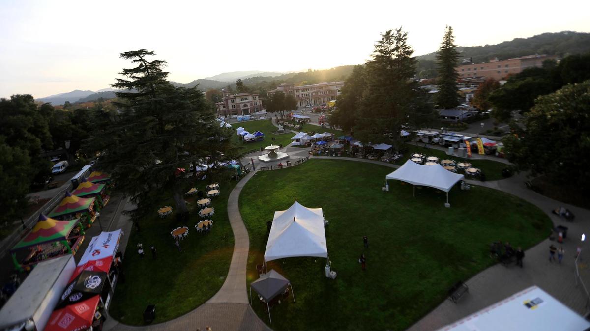 The Atascadero Fall Festival brought a Ferris wheel, carnival rides and games, live music, food and a beer garden to Sunken Gardens for three days, from Friday to Sunday, Nov. 19-21, 2021. Here’s a view from the Ferris wheel.