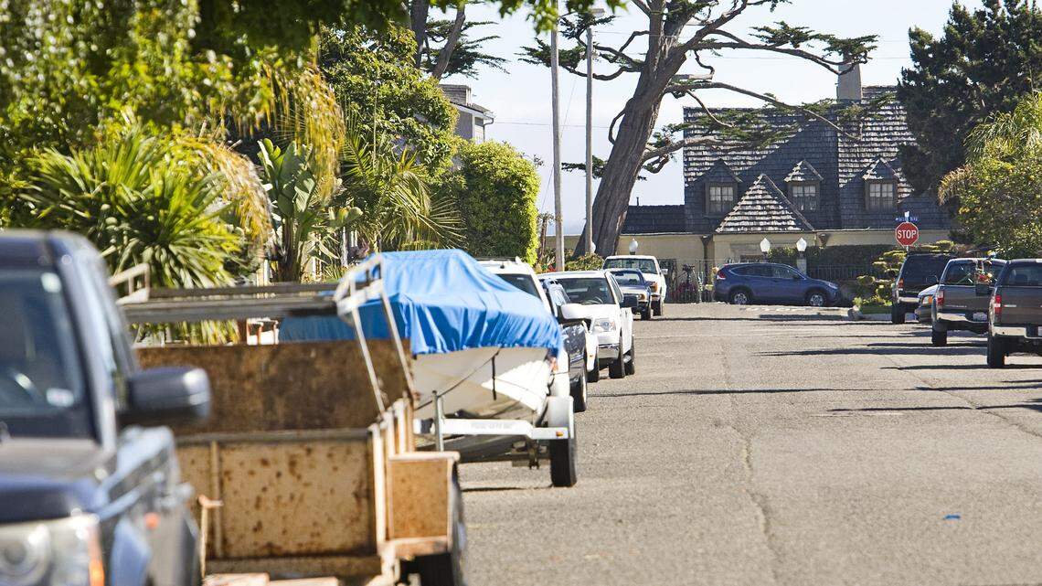 Residents of Esparto Avenue in Shell Beach say they've been affected by heavy traffic during events at the Chapman Estate, seen in the background.