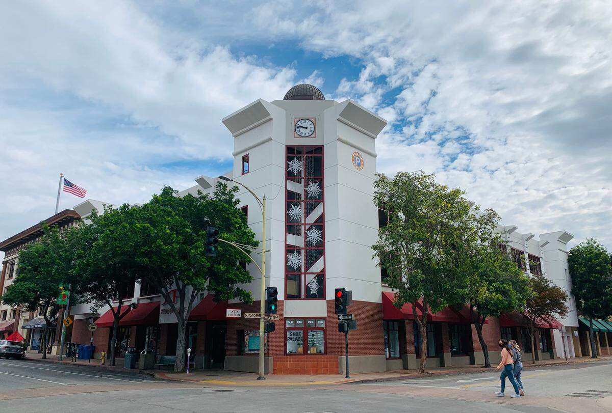 The parking structure at Chorro and Marsh streets in downtown San Luis Obispo where 21-year-old Atascadero resident Thomas Jodry fell to his death in September 2019.