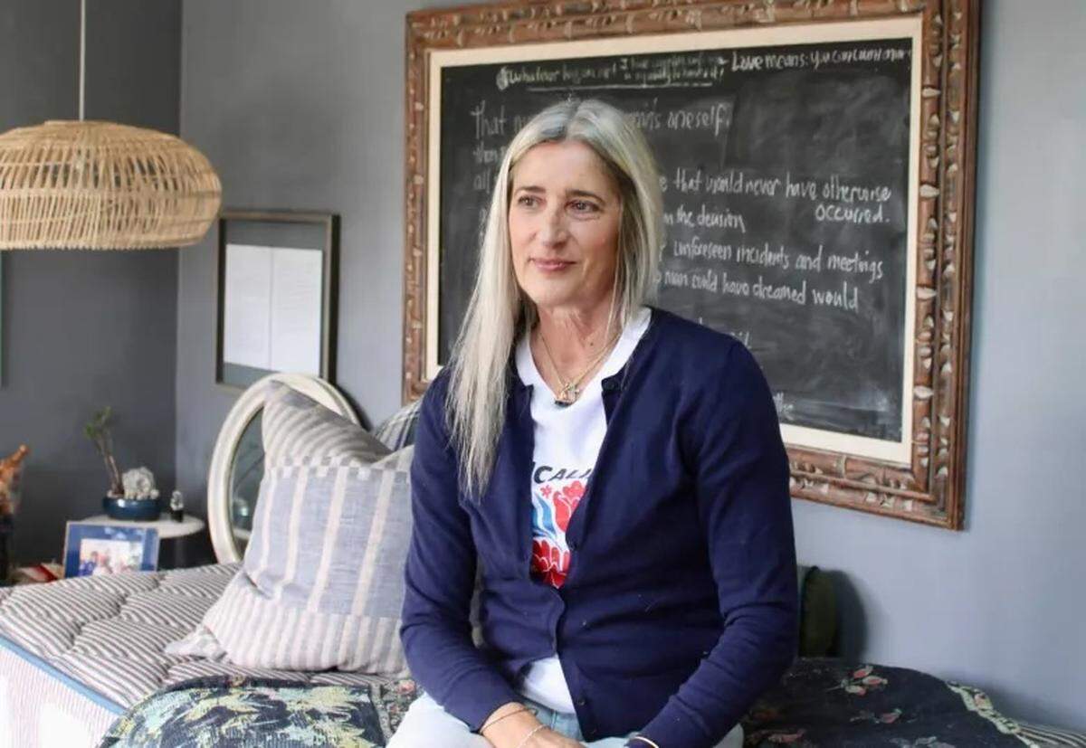 Santa Barbara real estate agent Beth Goodman was pepper-sprayed in the face by a federal agent on Wednesday, Jan. 28, 2026. She was filming ICE activity in her Eastside neighborhood.