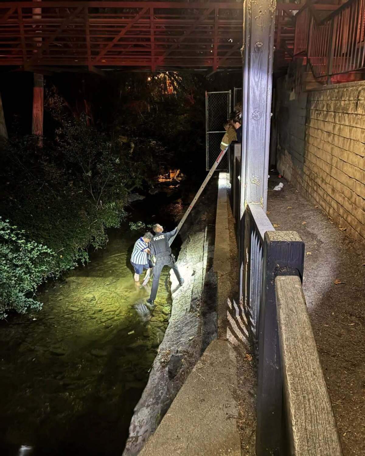 A “highly inebriated” man was rescued from a downtown San Luis Obispo creek early July 11, 2026, after he allegedly stopped to urinate and then fell in.