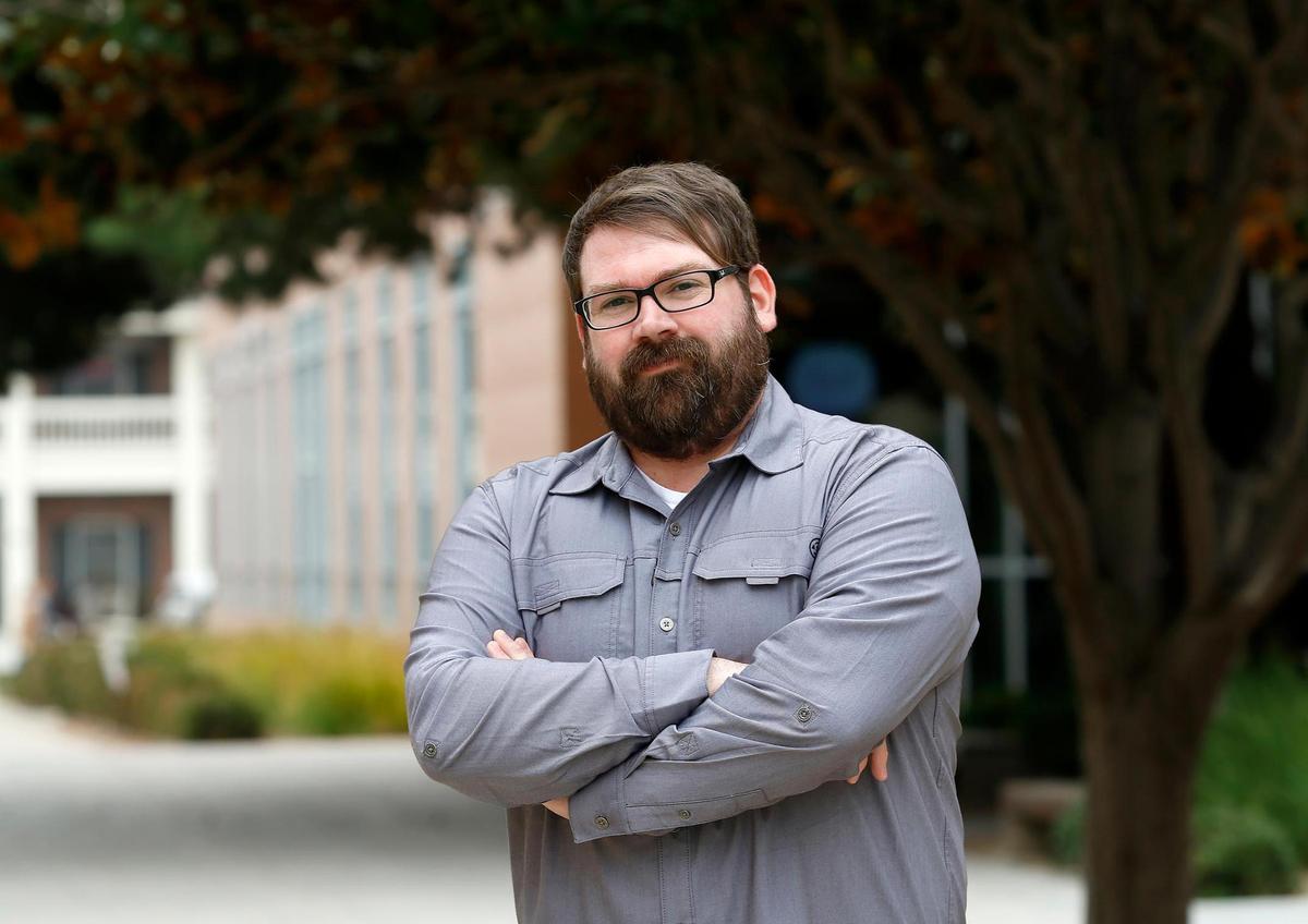 Chris Lambert, creator of the “Your Own Backyard” podcast on the Kristin Smart case, observed the trial of Paul and Ruben Flores at the Monterey County Superior Court in Salinas. Photo from October 2022. 