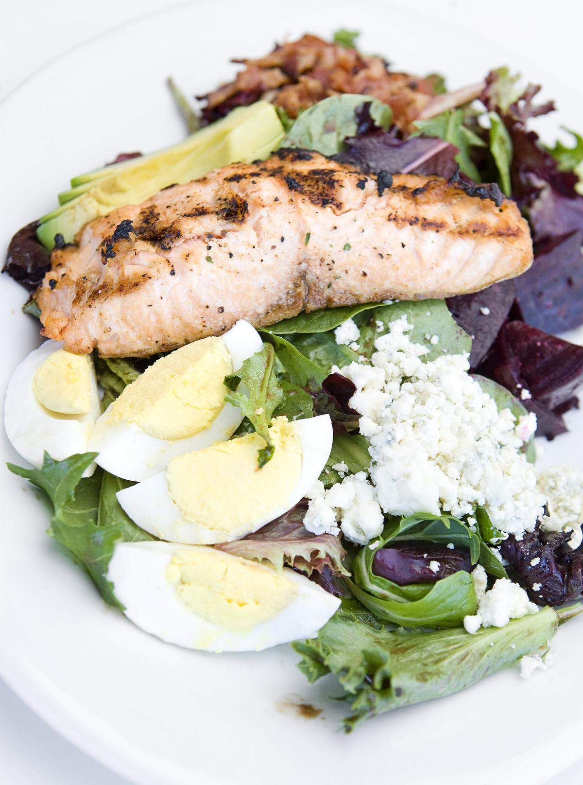 The salmon Cobb salad at Taste! Craft Eatery in San Luis Obispo.