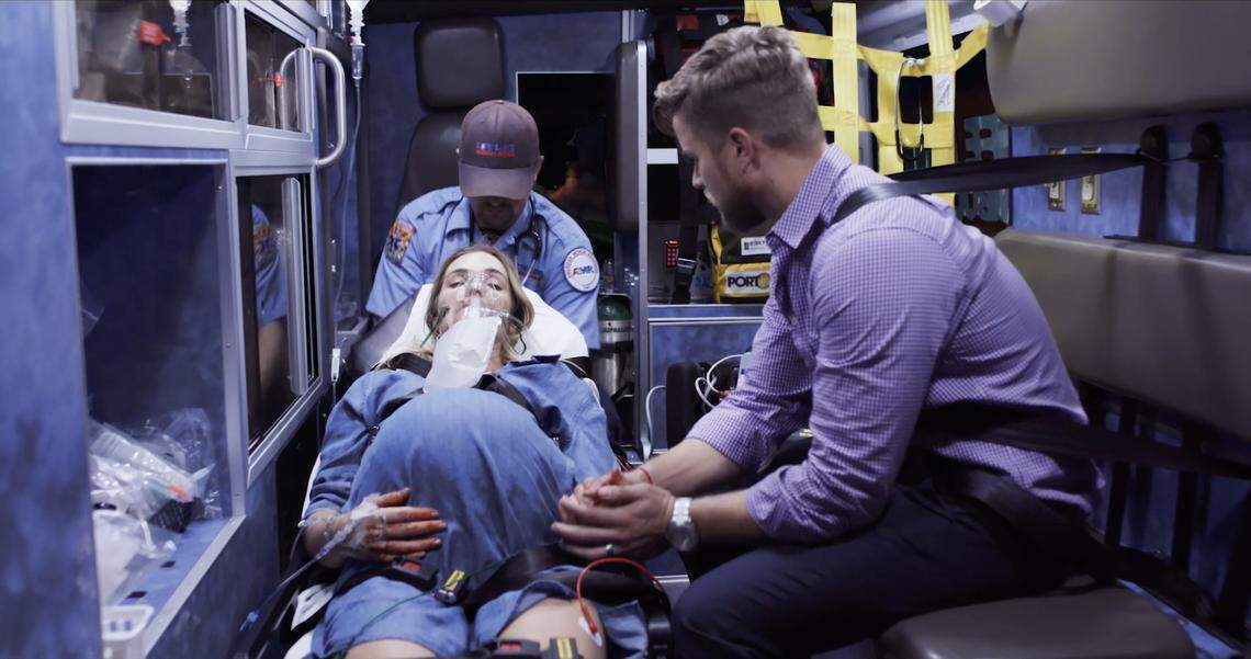 Bre Blair and Randy Wayne appear in a scene from “For the Love of Jessee,” directed and written by Coast Union High School grad David McAbee.