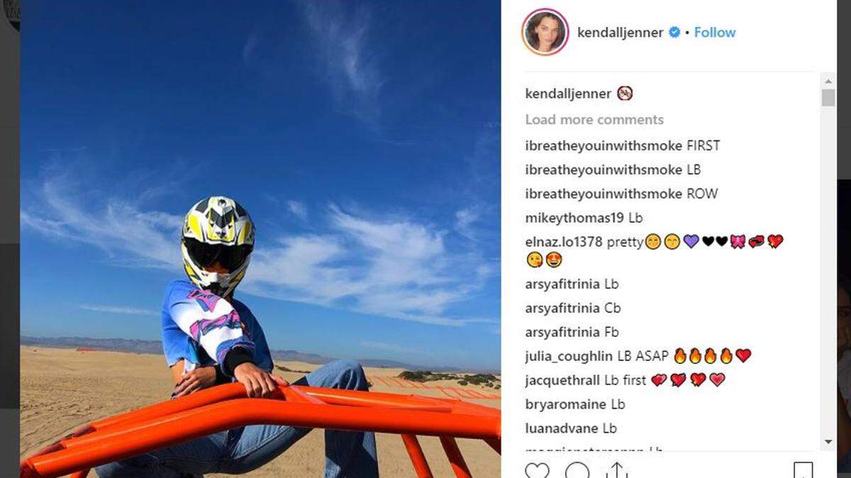Model Kendall Jenner stopped by the Pismo Beach dunes to go dune buggying on August 27, 2018.