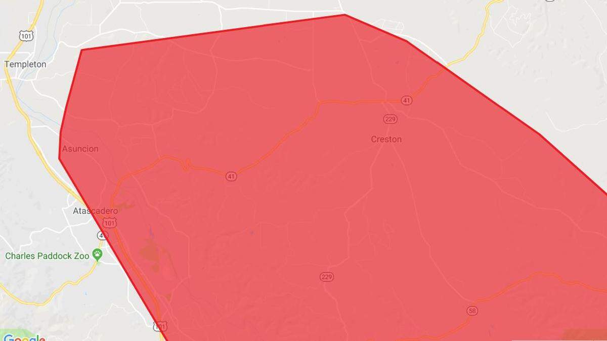 A power outage in the North County is affecting nearly 5,500 customers, according to PG&E.
