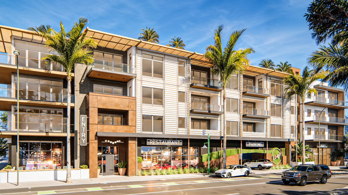 Developer Gorman Post, LLC, is planning to build a four-story, 55-foot mixed-use building featuring 30 units and ground-floor commercial space at 501 and 551 West Grand Ave. in Grover Beach.