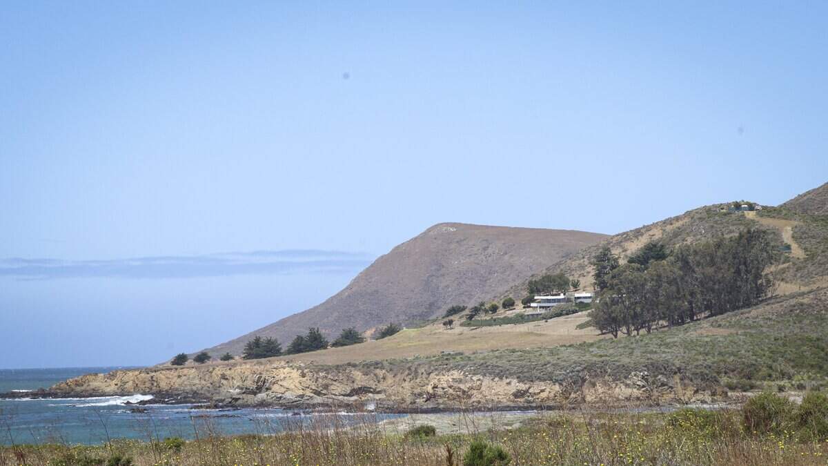 The Anderson Ranch, seen here on May 26, 2026, includes 1 mile of coastline and an abalone farm. The property is sale for $18 million, and yak tityu tityu yak tilhini Northern Chumash Tribe is fundraising to purchase it.