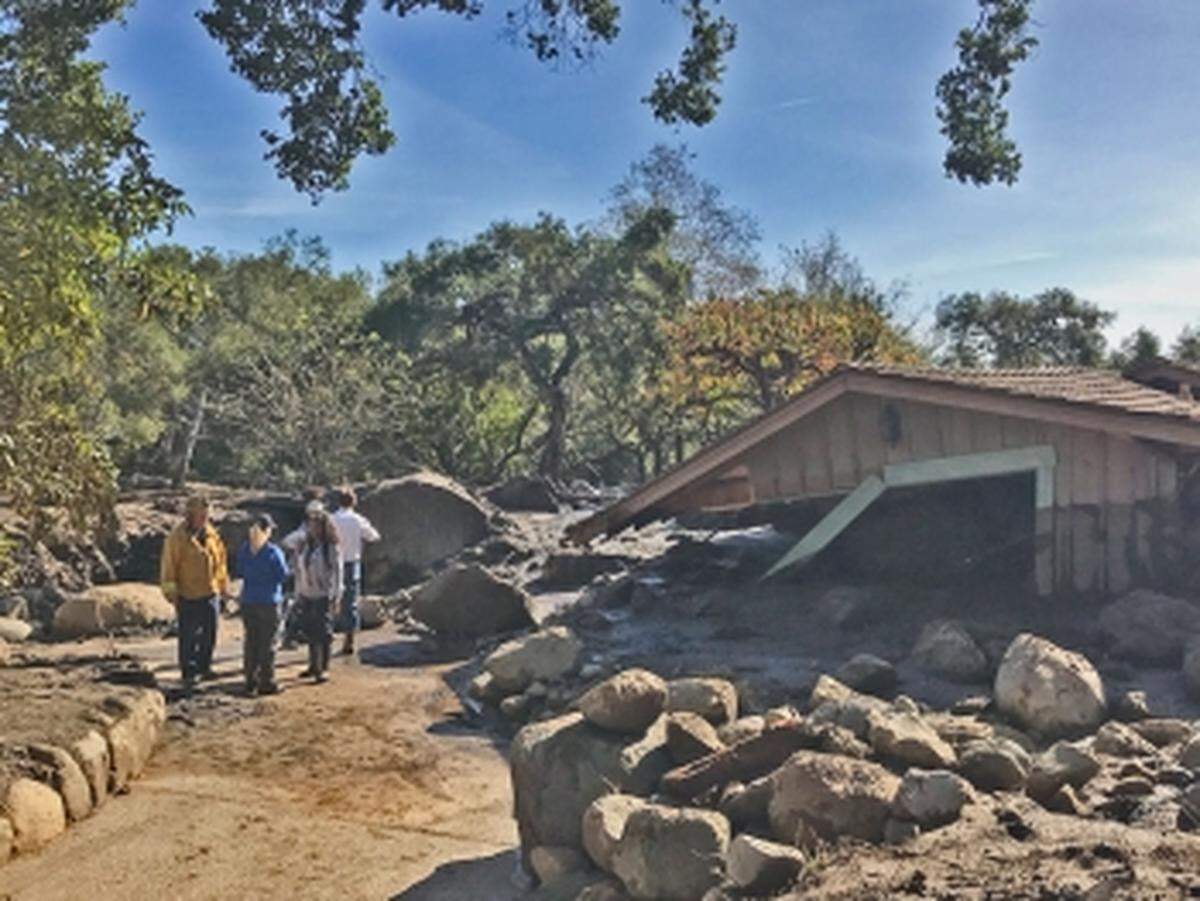 Several homes were destroyed on Glen Oaks Road in Montecito.