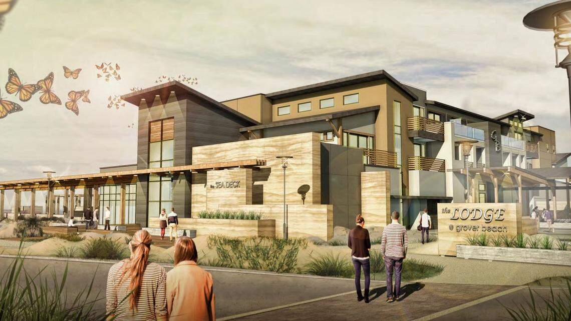 A 134-room, three-building hotel will be built at the end of Grand Avenue in Grover Beach, without the standalone conference center that was originally proposed.