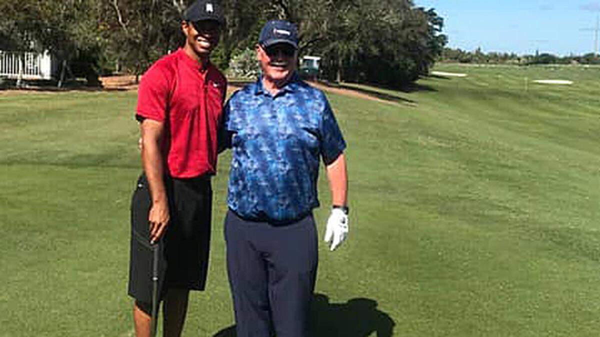 Tiger Woods gave Cambria resident Craig Cornell a private lesson at Medalist Club in Hobe Sound, Florida on Feb. 8.