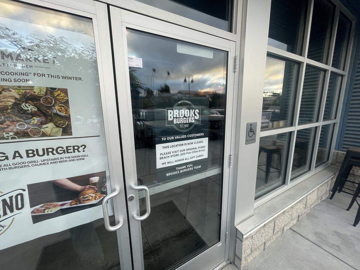 Brooks Burgers at 134 Tank Farm Road shut its doors in September 2025 after three years of business in the SLO Public Market.