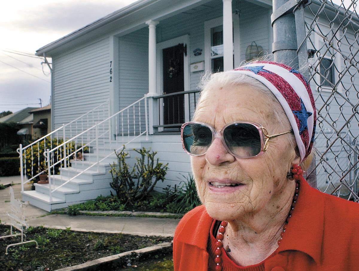 Mary Cattaneo grew up in this San Luis Obispo house with two brothers and one sister. It is in what was known at the Little Italy neighborhood. Seen here on March 3, 2004.