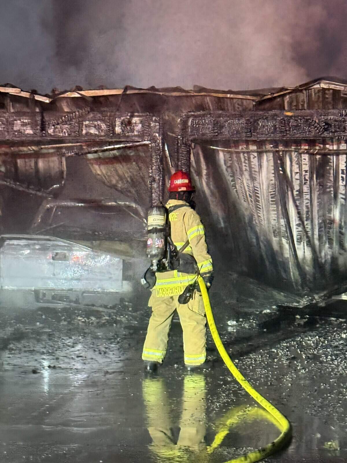 The San Luis Obispo County Fire Department, Paso Robles City Fire and Templeton Fire crews responded to the 1100 block of Ladera Lane in Paso Robles around 3:56 a.m. on June 24, 2026, for a residential fire.