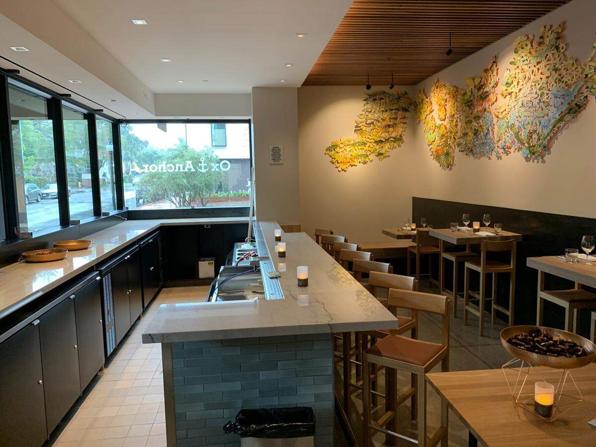 The Ox + Anchor restaurant at Hotel San Luis Obispo also has an attached bar.