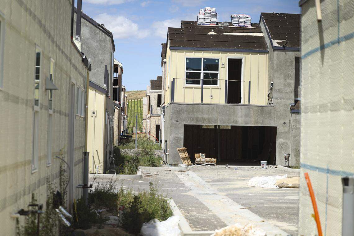 Construction on the Reserve at Vinedo development was at a standstill on April 27, 2026. The PA-13 phase of the project was supposed to bring 107 homes and 107 ADUs to Linne Road in Paso Robles, but owner STG Partners LLC ran out of funding mid-build.