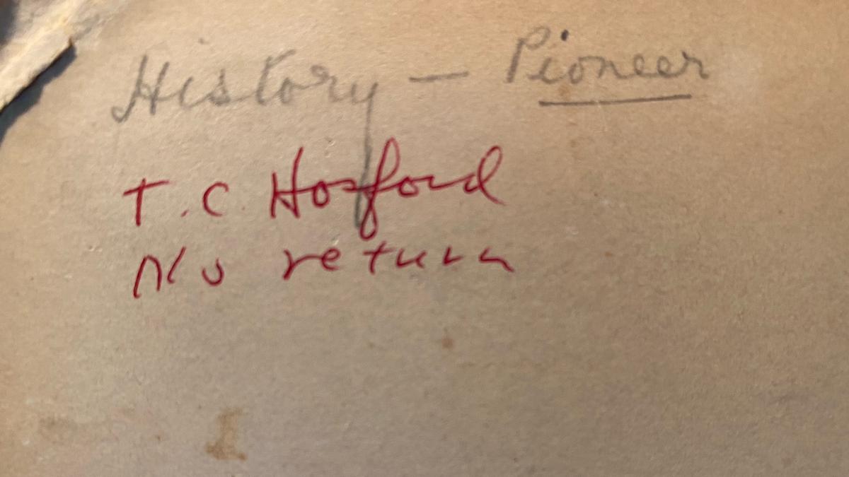 The stagecoach photo found in The Tribune’s files had very little information written on the back.