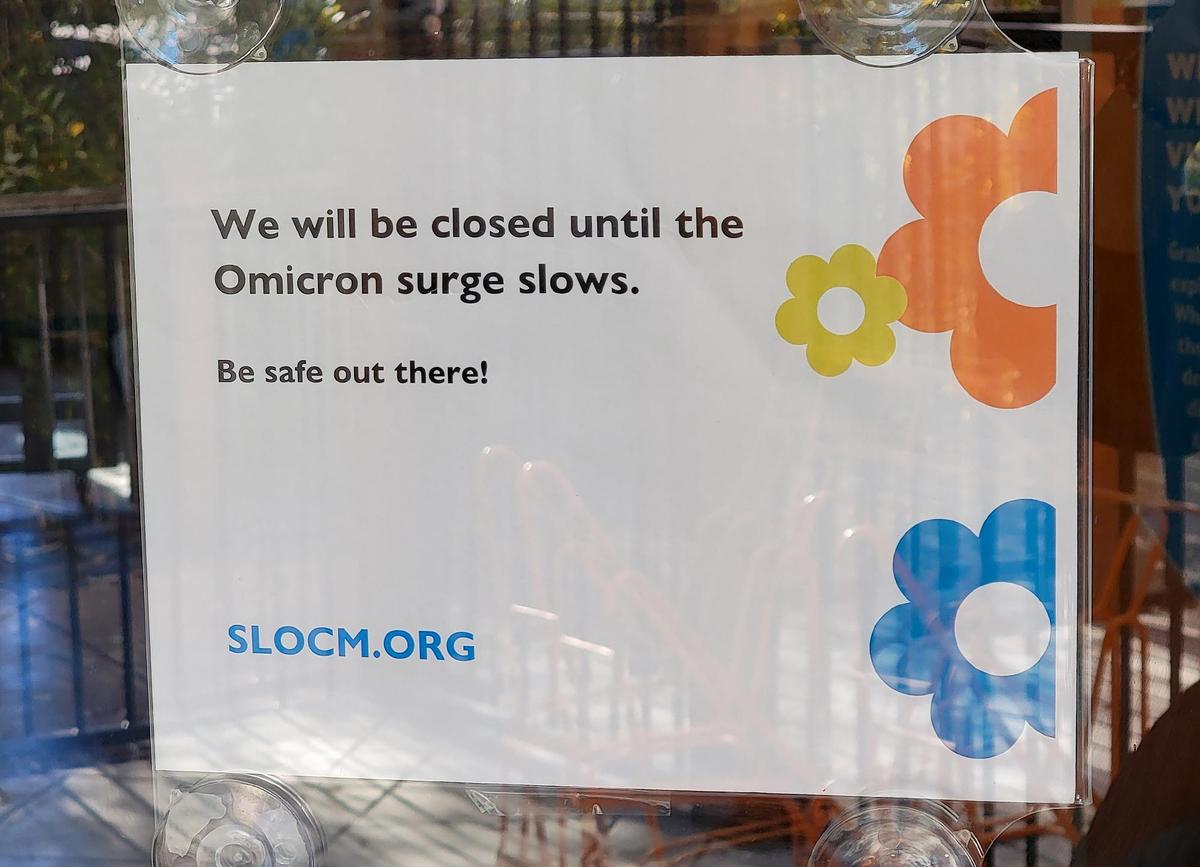 The San Luis Obispo Children’s Museum is closed due to COVID-19 and the surge of the omicron variant.