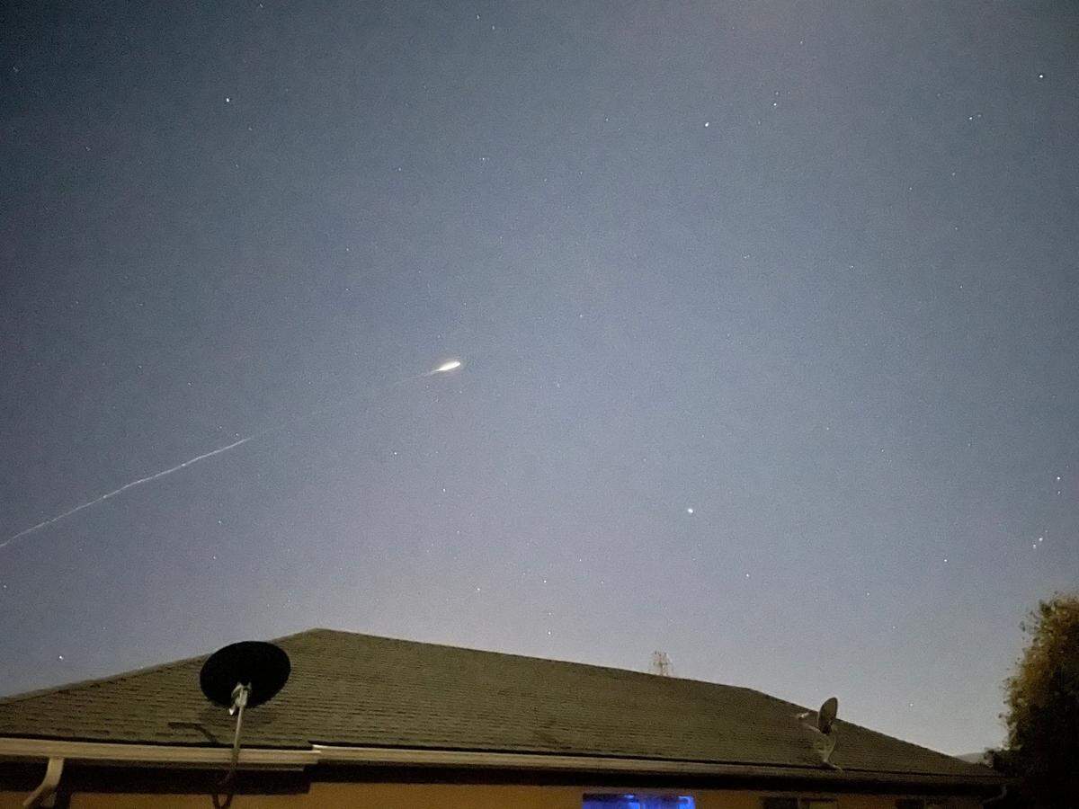 An intercontinental ballistic missile shot across Central Coast skies on Feb. 23, 2021.