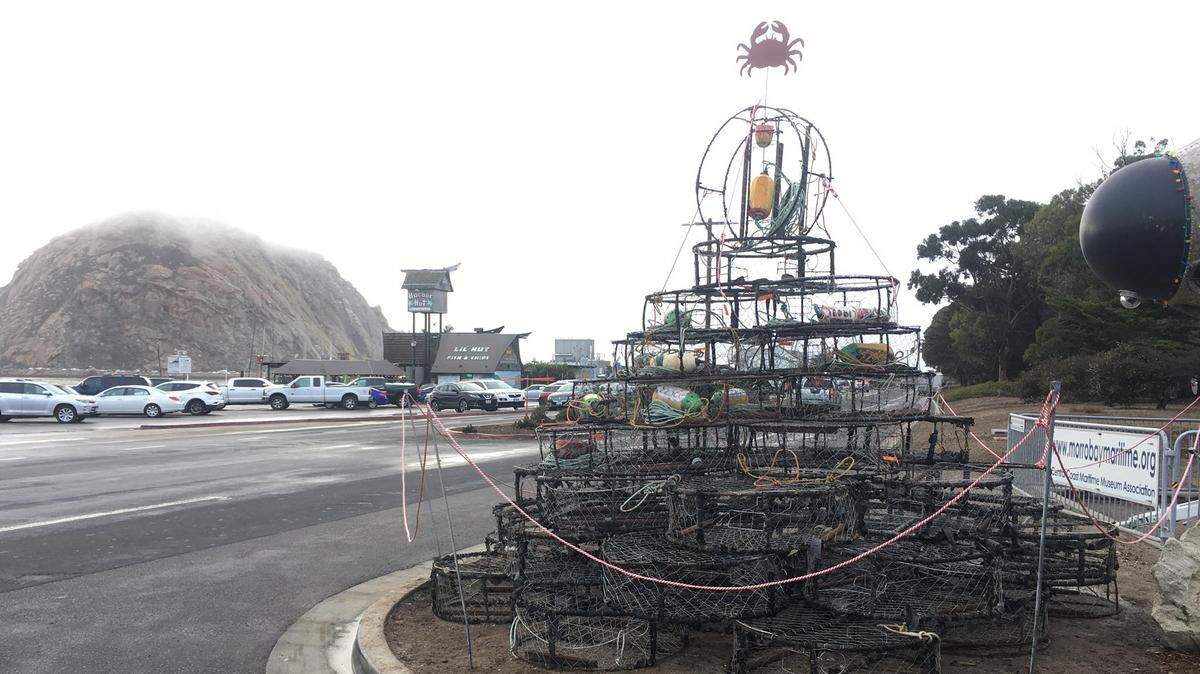 A crab pot was stolen from the third annual Crab Pot Christmas Tree in Morro Bay on Friday.