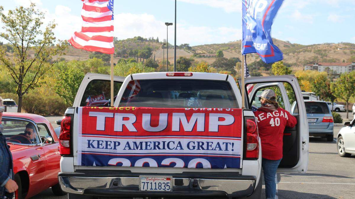 Supporters of President Donald Trump rally in Paso Robles during a #StoptheSteal event last November.