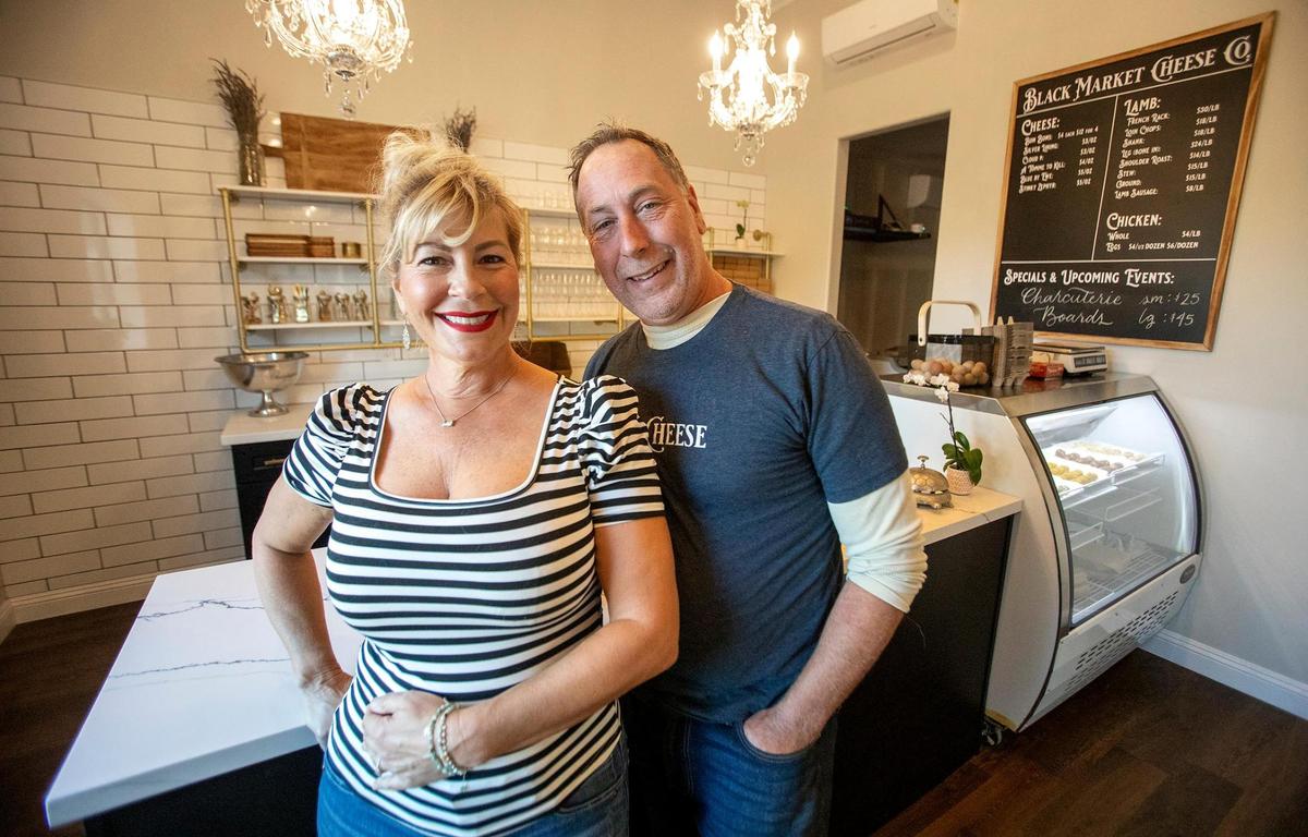Kristy and Evan Bishop have opened Black Market Cheese Company, which opened for cheese tastings and farm tours in late September. The cheese is made on site using the goats and animals on the farm. They sell cheeses and charcuterie boards in their quaint shop.