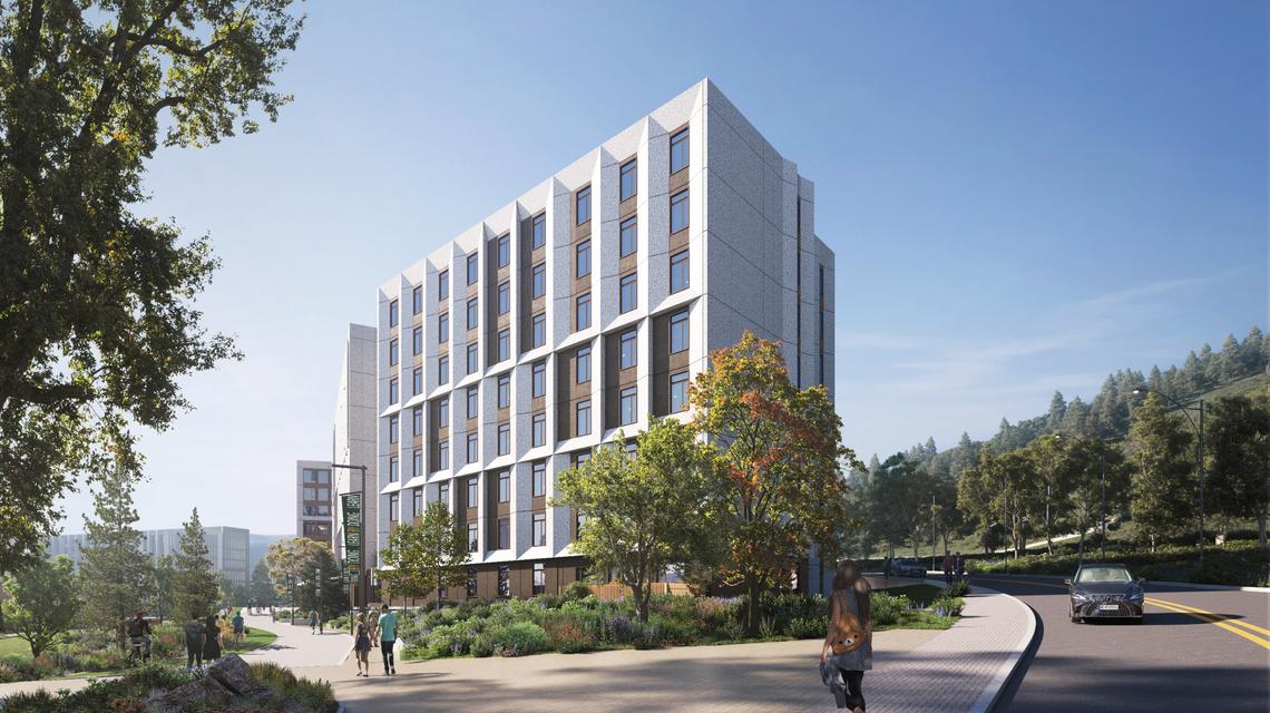 FullStack Modular, a modular housing builder, will bring 4,200 new beds to Cal Poly’s campus on the current site of the K1, K2 and R1 parking lots and the North Mountain residence halls. Manufacturing will start in late 2025, with the first phase of buildings expected to be complete by fall 2026 and a full buildout by 2030.