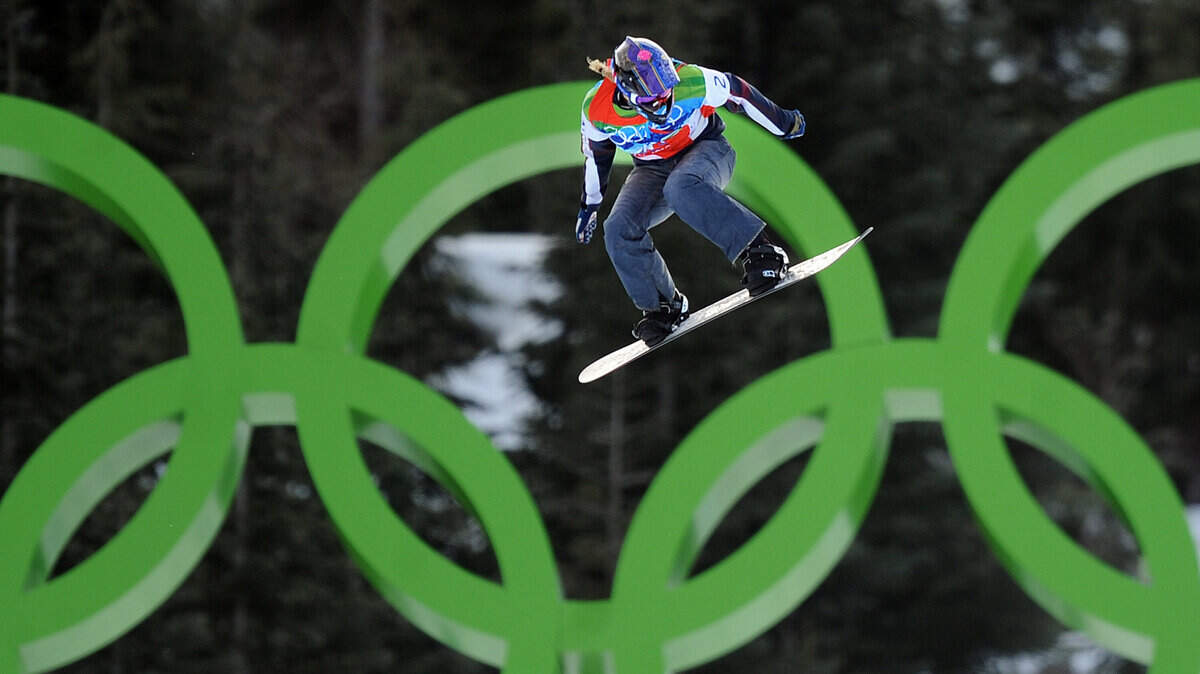 Lindsey Jacobellis of the United States competes in the women's snowboard cross. (Wally Skalij / Los Angeles Times / MCT)