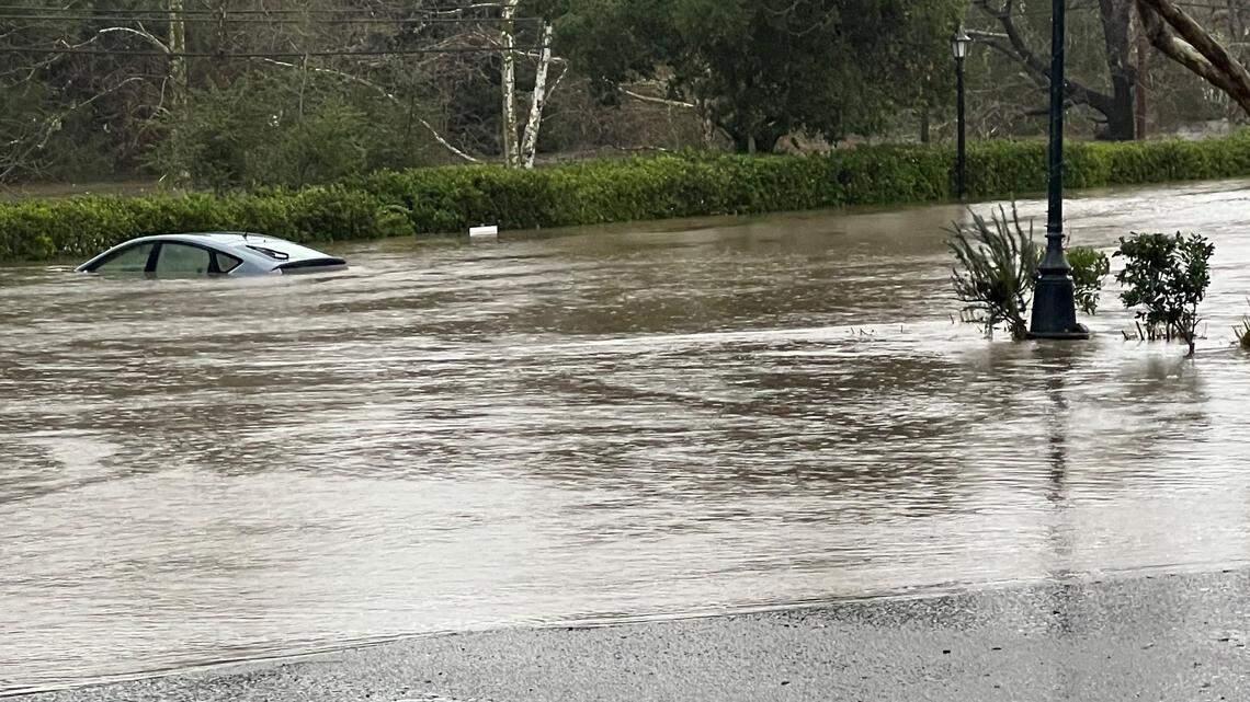 ‘A car floated down the road’: How visiting couple rode out flood in SLO County