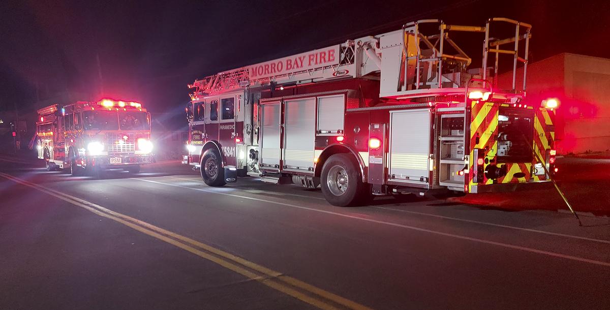 A fire started in a smoker and traveled to the wall at Kuma Restaurant located at the 2011 10th Street in Los Osos. Firetrucks were on scene on the 10th Street side.