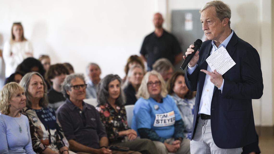 CA governor candidate Tom Steyer campaigns in SLO County for ‘structural change’