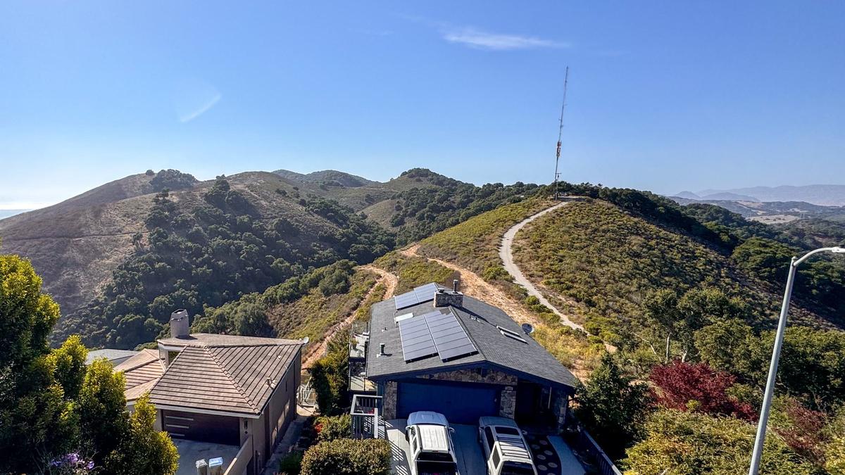 A view of the parcel owned by Rémi Arnaud and Rita Turkowski neighboring Longview Avenue in Pismo Heights. The couple has hopes of building their dream home of the land over looking the hills and sea, but are opposed by their neighbors, who have environmental and aesthetic concerns with the project.