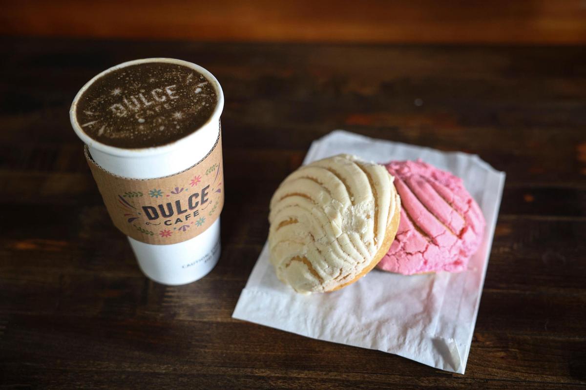 The cafe has a foam printer that can write logos or photos in the coffee. Dulce Cafe in Grover Beach offers coffee with Mexican traditional options, seen here on Jan 8, 2025.