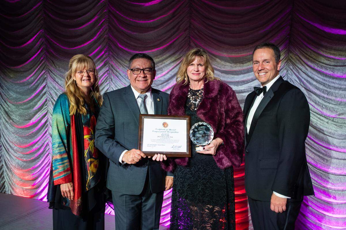Longtime community leader Mary Verdin was announced as San Luis Obispo’s 2024 Citizen of the Year during the San Luis Obispo Chamber of Commerce‘s Annual Dinner the evening of Jan. 18, 2025.