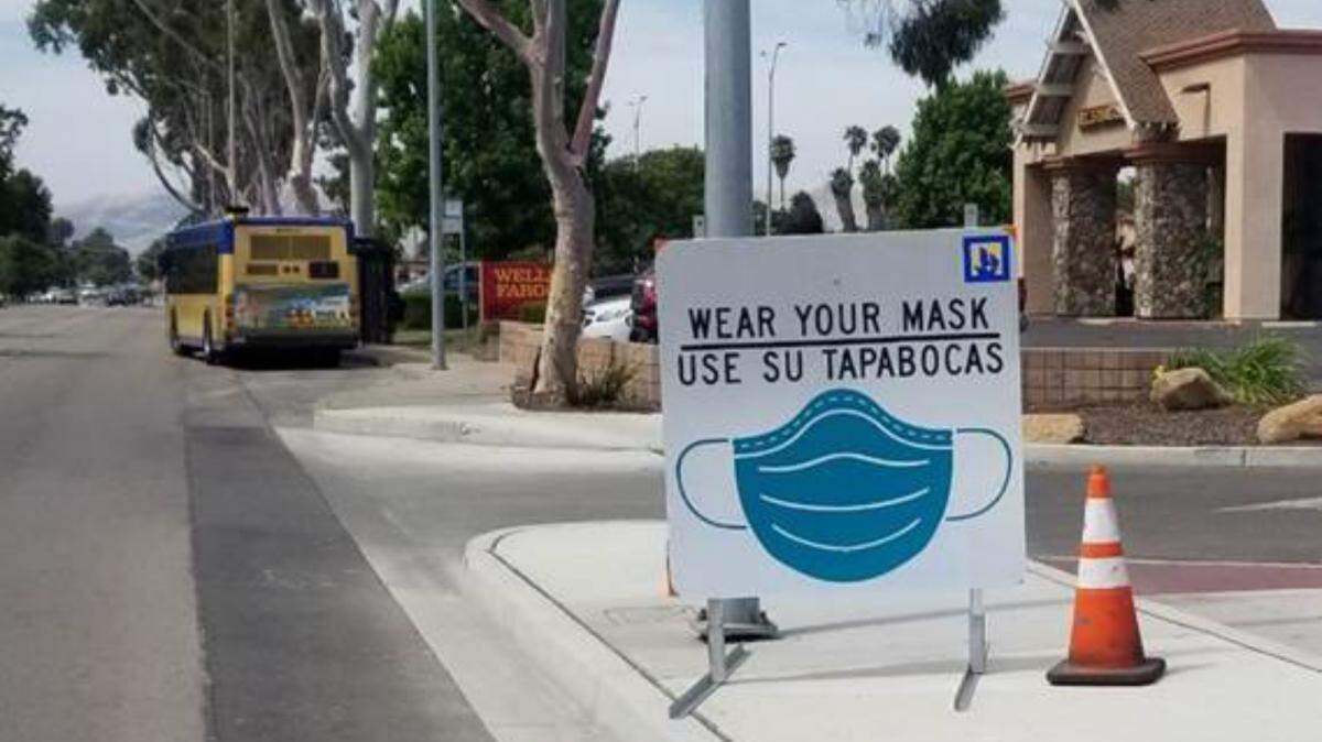 Signs advising people to wear masks are plentiful on the Central Coast.