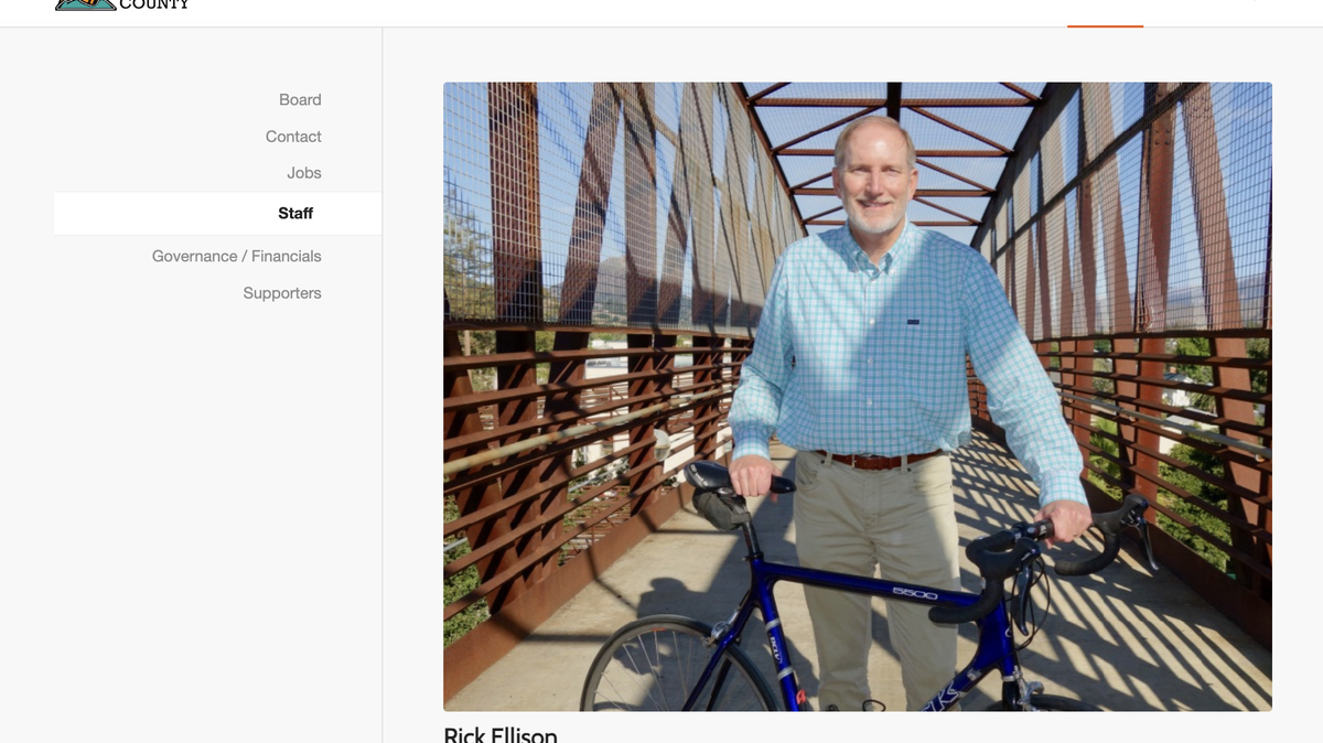 Former Bike SLO County executive director and former Cal Poly associate vice president Richard Ellison was charged with molesting a child on Aug. 27, 2025. Ellison’s photo was on the Bike SLO County website as of Oct. 27, 2025.