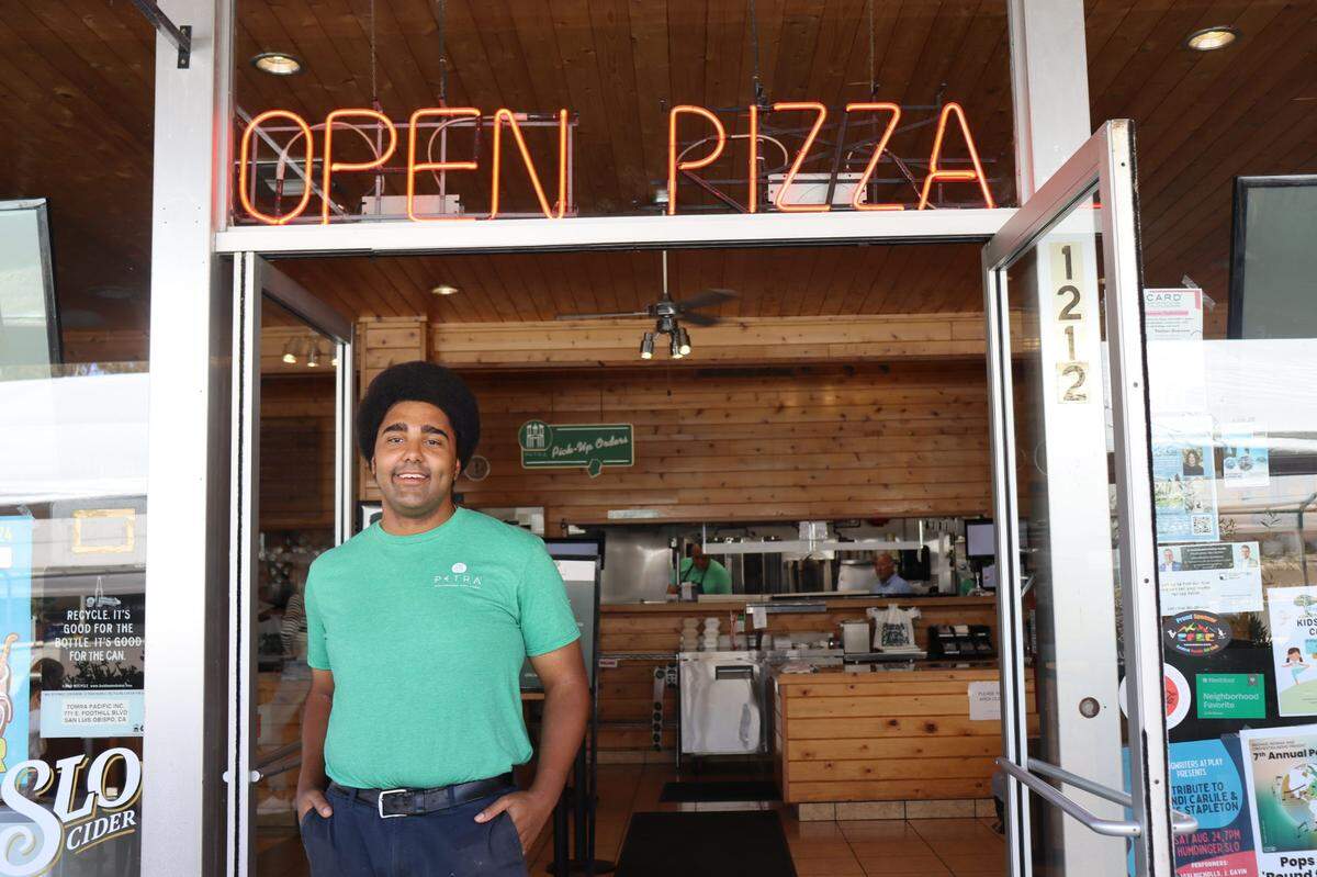 Edmond McGinley, 24, is a server and prep cook at Petra. He has worked at the restaurant for about a year.