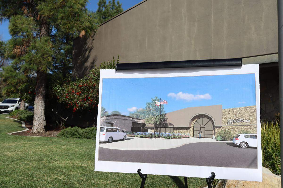 The Atascadero Police Department received an $850,000 federal grant to help remodel the city’s police station, seen here on Feb. 18, 2026. The remodel includes building a brand-new auxiliary dispatch center to the left of the main building.