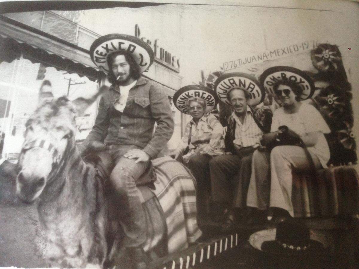 Patricia Dwyer, right, poses for a picture with her sister, cousin and uncle during a trip to Tijuana in 1976.