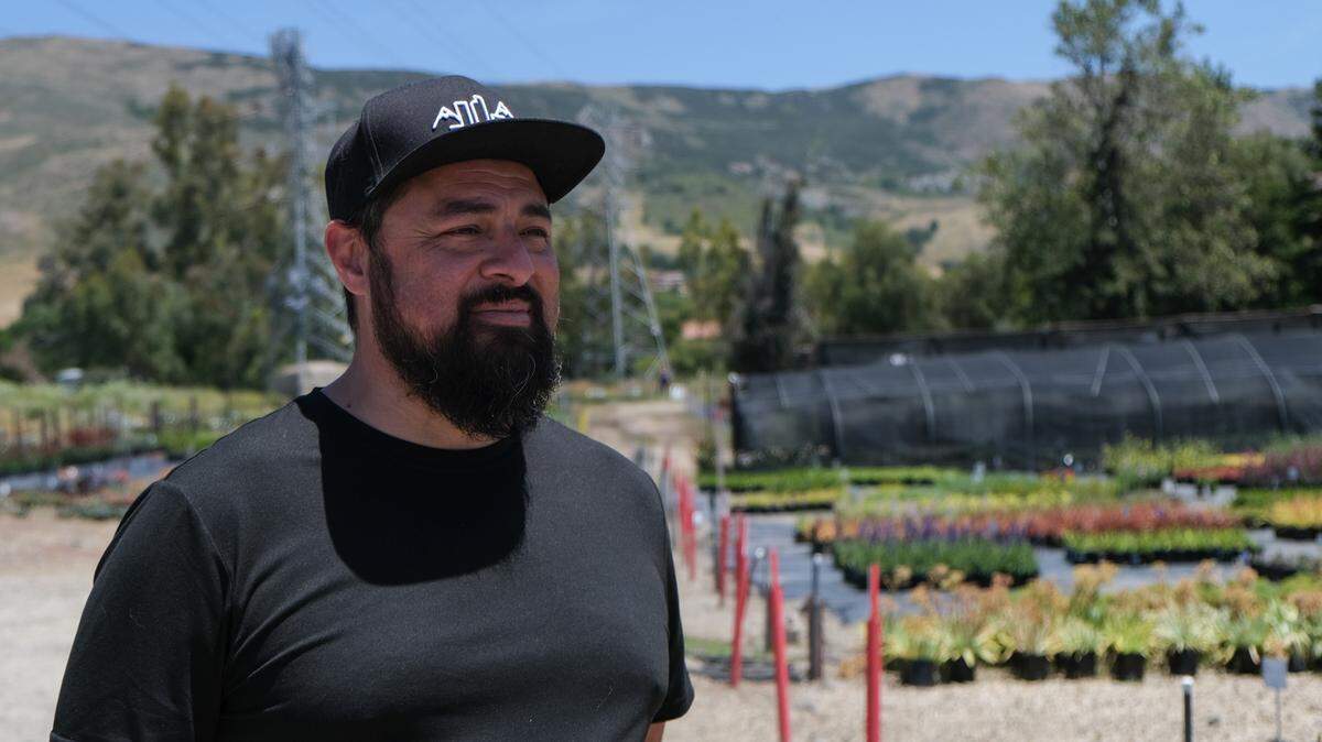 Transitions Mental Health Association director of vocational services Eric Blanco stands in Growing Grounds Nursery on May 15, 2025. Growing Grounds is a vocational work program run by Transitions Mental Health Association to help people with severe mental illness and/or substance abuse disorder reenter the workforce. 