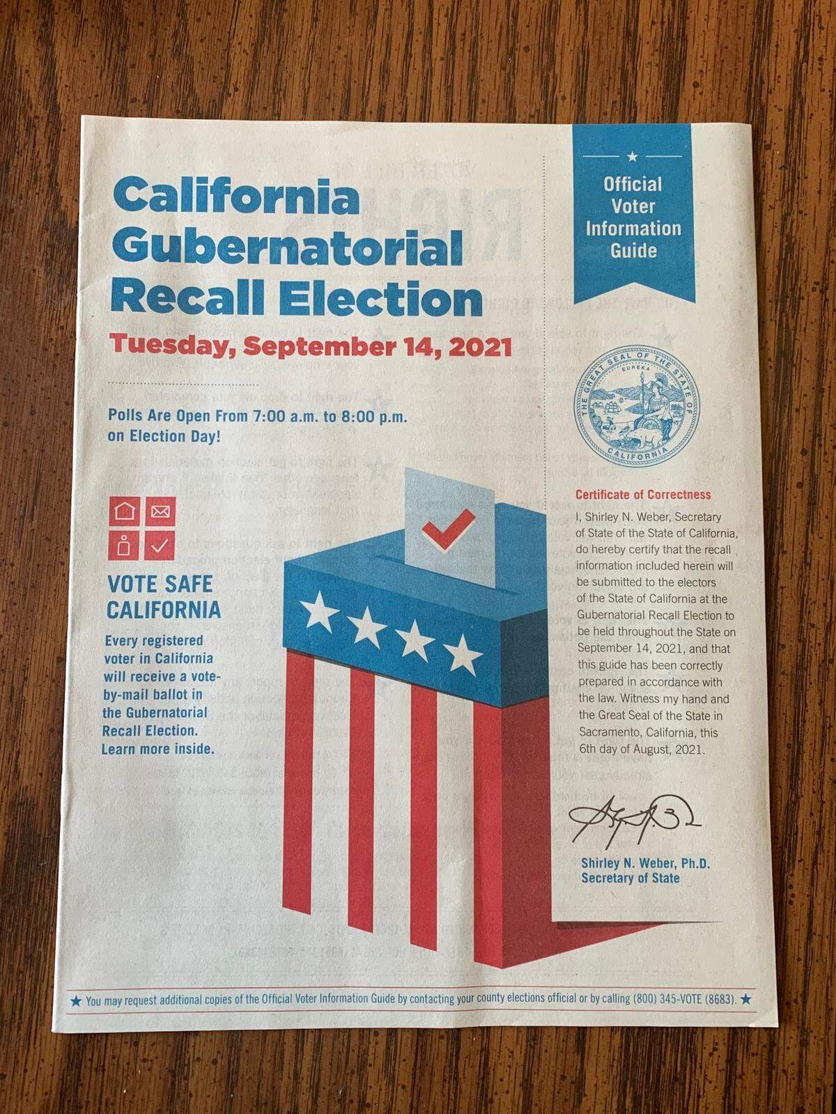 Ballots and Voter Information Guides went out to San Luis Obispo County residents on Aug. 16 for the California governor recall election.